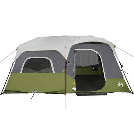 Tent 9-Persoons Waterdicht Met Led Lichtblauw Groen