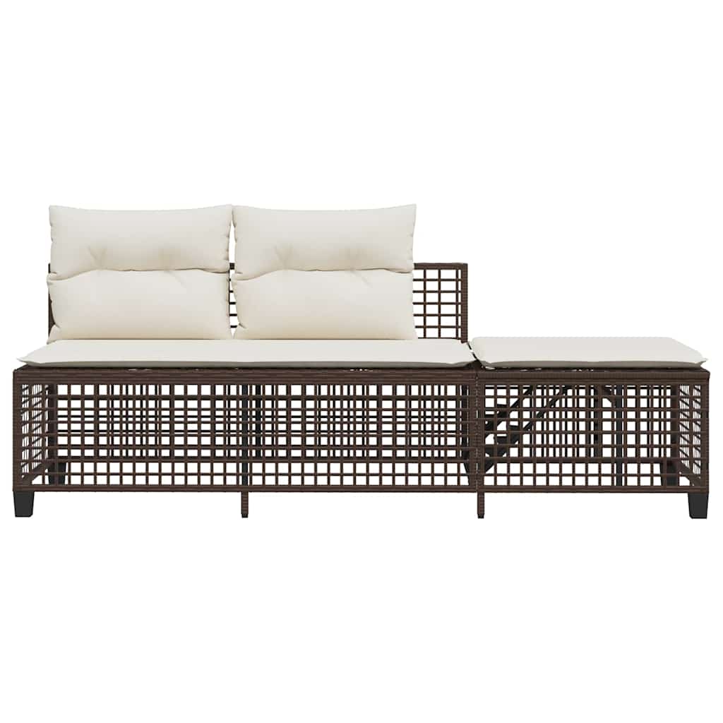 3-Delige Loungeset Met Kussens Poly Rattan