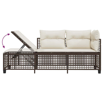 3-Delige Loungeset Met Kussens Poly Rattan