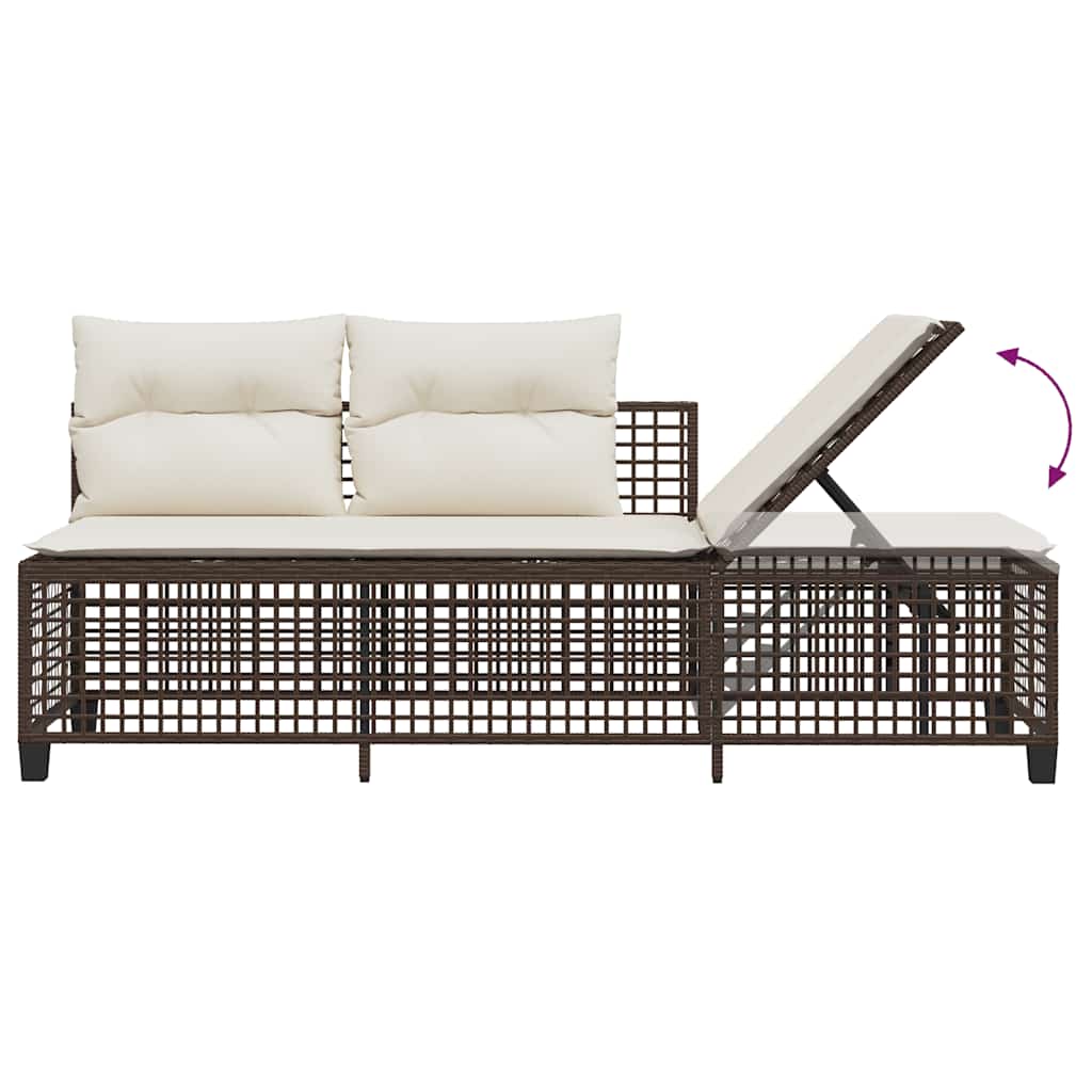 3-Delige Loungeset Met Kussens Poly Rattan