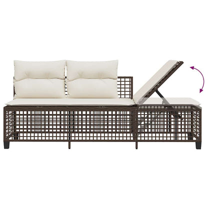 3-Delige Loungeset Met Kussens Poly Rattan