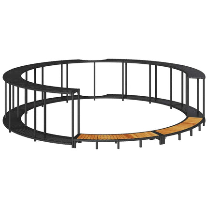 Hottub Surround Opbergruimte Houten Opstapje Poly Rattan