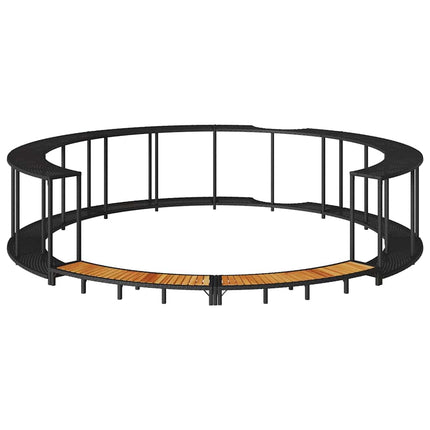 Hottub Surround Opbergruimte Houten Opstapje Poly Rattan