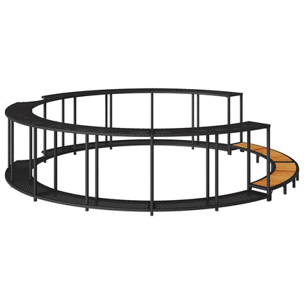 Hottub Surround Opbergruimte Houten Opstapje Poly Rattan