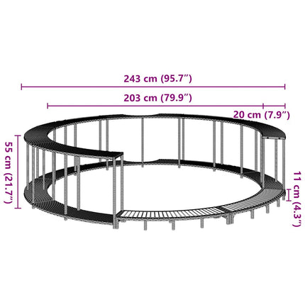 Hottub Surround Opbergruimte Houten Opstapje Poly Rattan