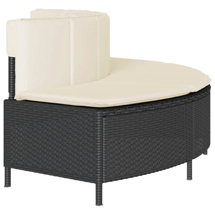 Hottub-Bankjes Met Kussens 2 St Poly Rattan