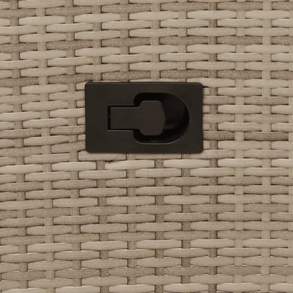 Tuinbank 2-Zits Verstelbaar Met Tafel Poly Rattan Beige