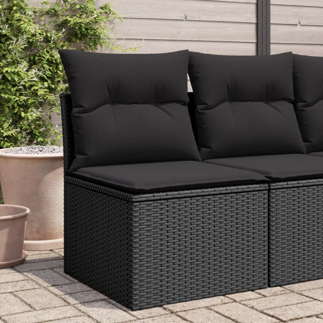 Tuinbank Zonder Armleuning Met Kussens Poly Rattan