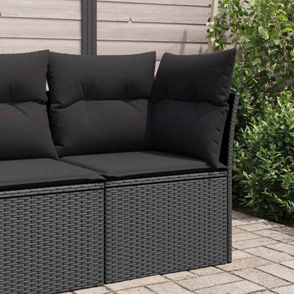 Tuinhoekbank Met Kussens Poly Rattan