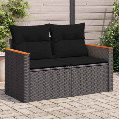 Tuinbank 2-Zits Met Kussens Poly Rattan