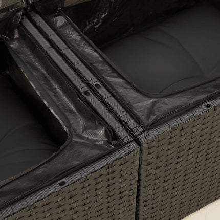Tuinbank 2-Zits Met Kussens Poly Rattan