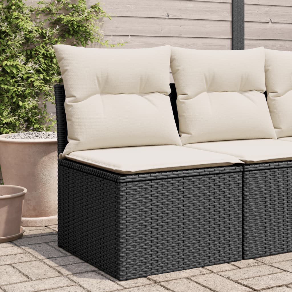 Tuinbank Zonder Armleuning Met Kussens Poly Rattan