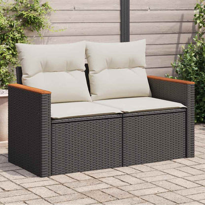 Tuinbank 2-Zits Met Kussens Poly Rattan