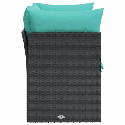 Tuinbank 2-Zits Met Kussens Poly Rattan
