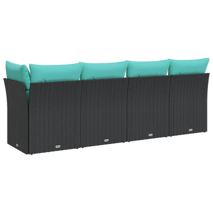 Tuinbank 4-Zits Met Kussens Poly Rattan