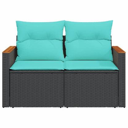 Tuinbank Met Kussens 2-Zits Poly Rattan