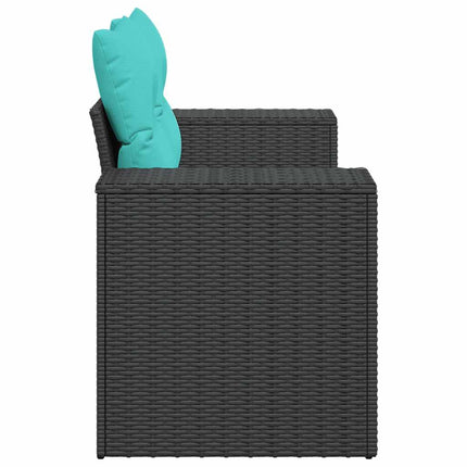 Tuinbank 2-Zits Met Kussens Poly Rattan