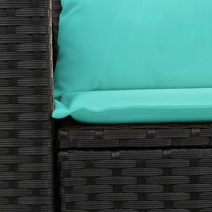 Tuinbank 2-Zits Met Kussens Poly Rattan