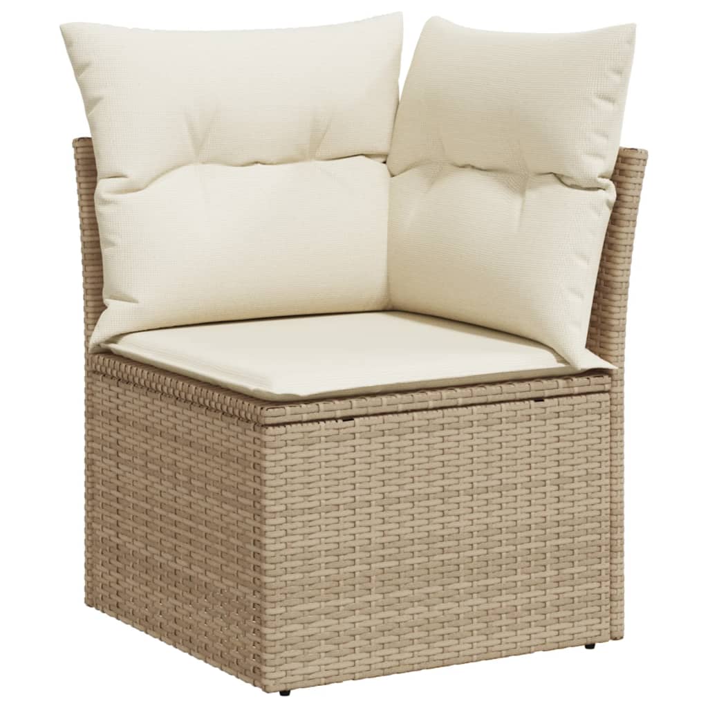 Tuinhoekbank Met Kussens Poly Rattan