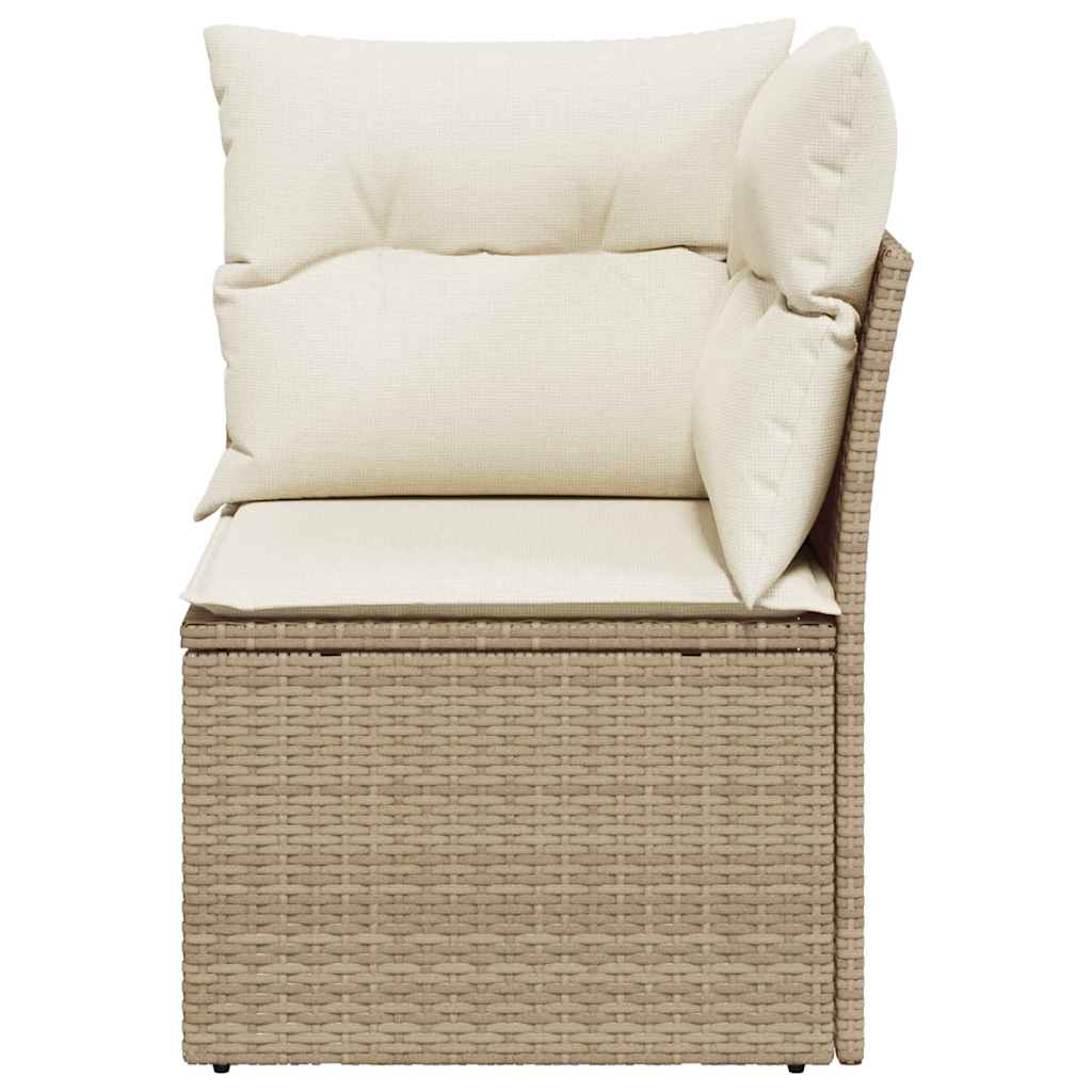 Tuinhoekbank Met Kussens Poly Rattan