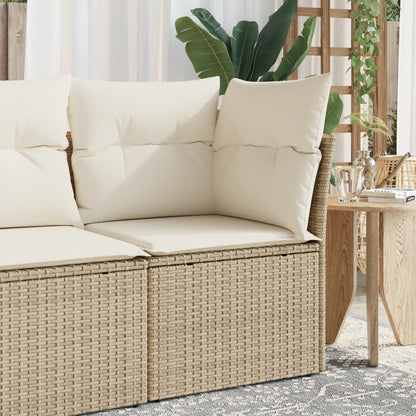 Tuinhoekbank Met Kussens Poly Rattan