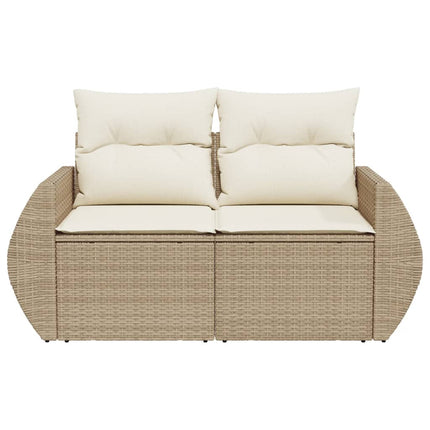 Tuinbank 2-Zits Met Kussens Poly Rattan