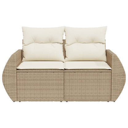 Tuinbank 2-Zits Met Kussens Poly Rattan