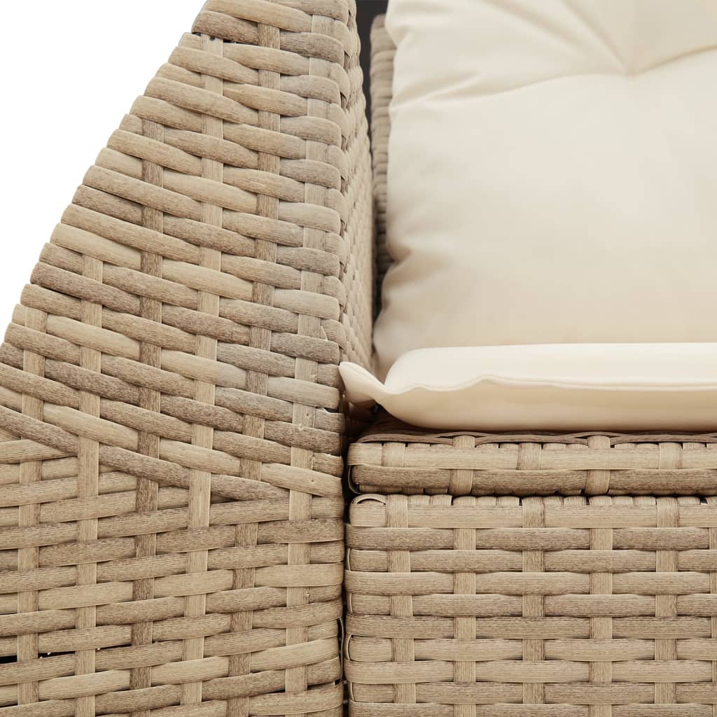Tuinbank 2-Zits Met Kussens Poly Rattan