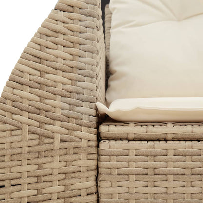 Tuinbank 2-Zits Met Kussens Poly Rattan