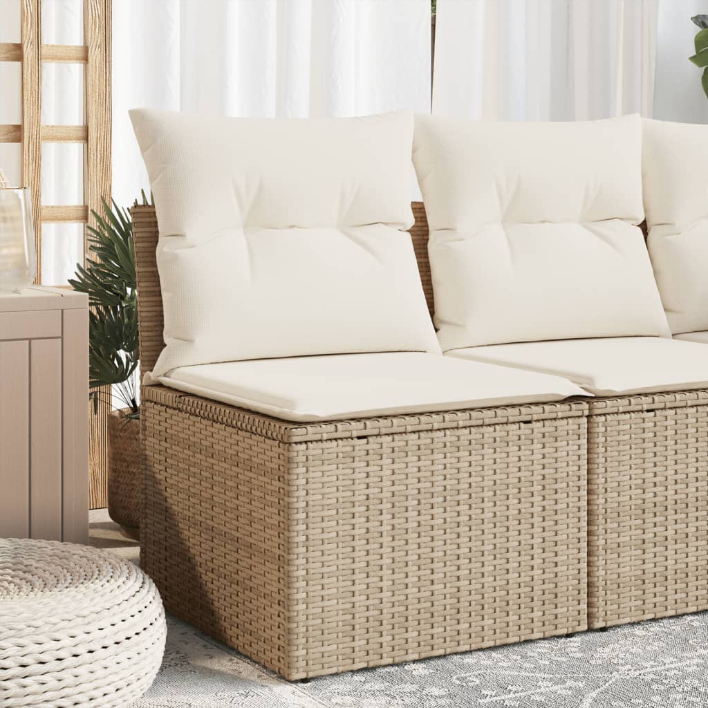 Tuinstoel Zonder Armleuning Met Kussens Poly Rattan