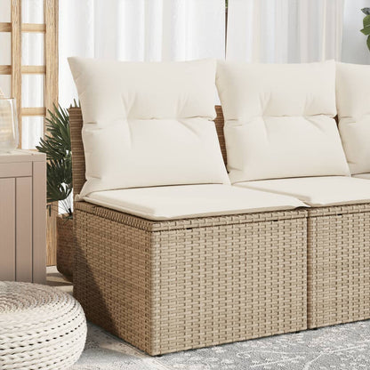 Tuinstoel Zonder Armleuning Met Kussens Poly Rattan