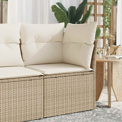 Tuinhoekbank Met Kussens Poly Rattan