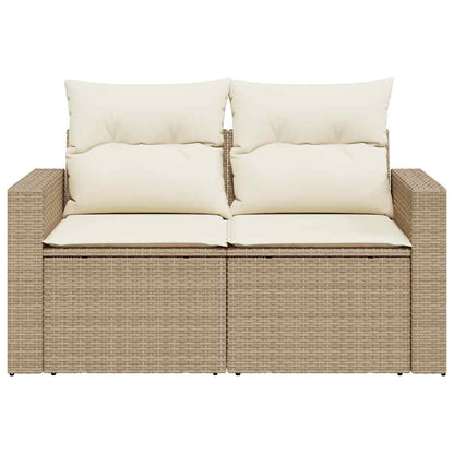 Tuinbank 2-Zits Met Kussens Poly Rattan