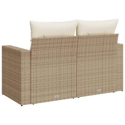 Tuinbank 2-Zits Met Kussens Poly Rattan