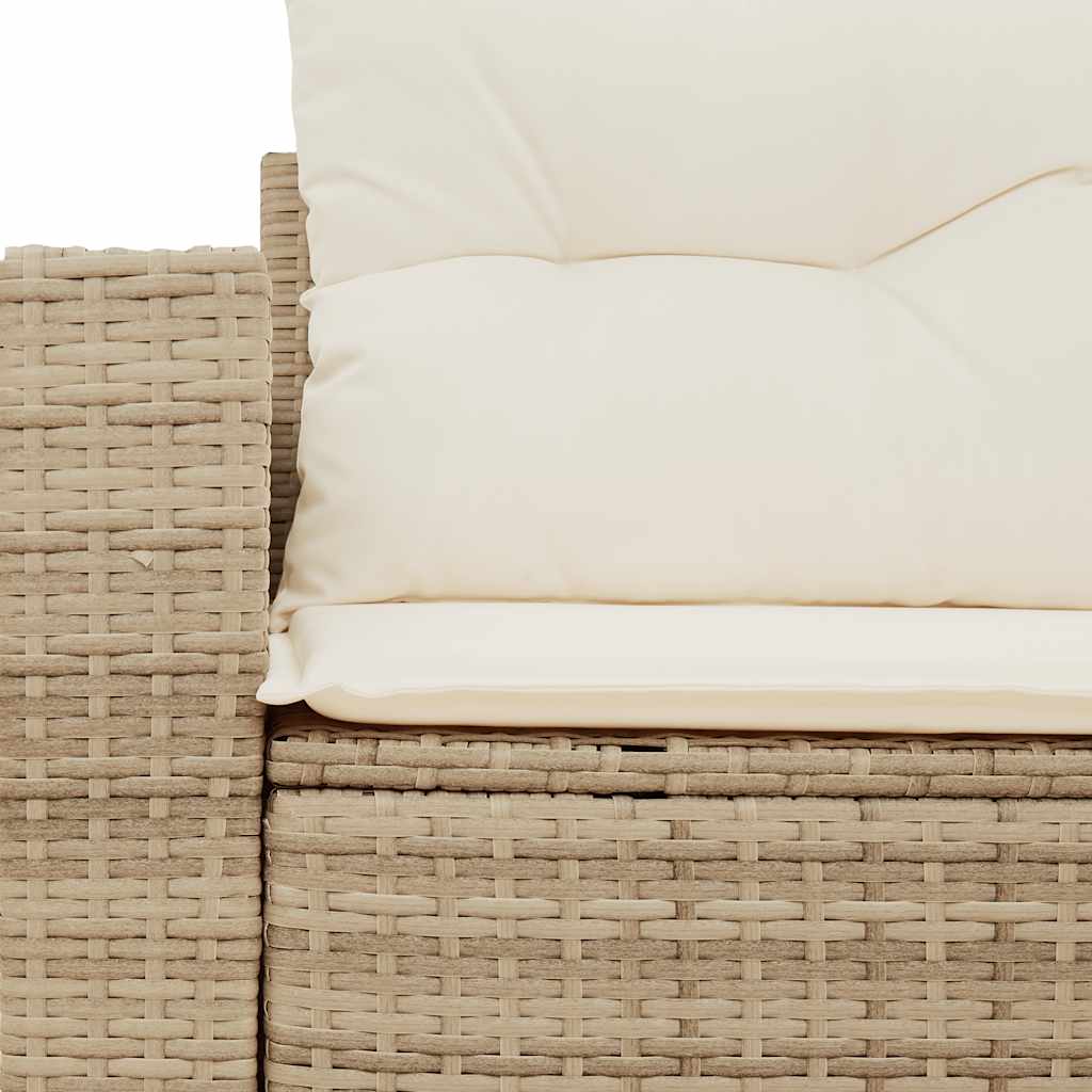 Tuinbank 2-Zits Met Kussens Poly Rattan