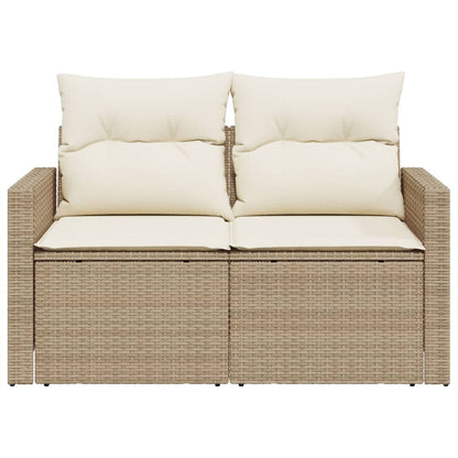 Tuinbank 2-Zits Met Kussens Poly Rattan
