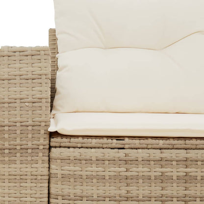Tuinbank 2-Zits Met Kussens Poly Rattan