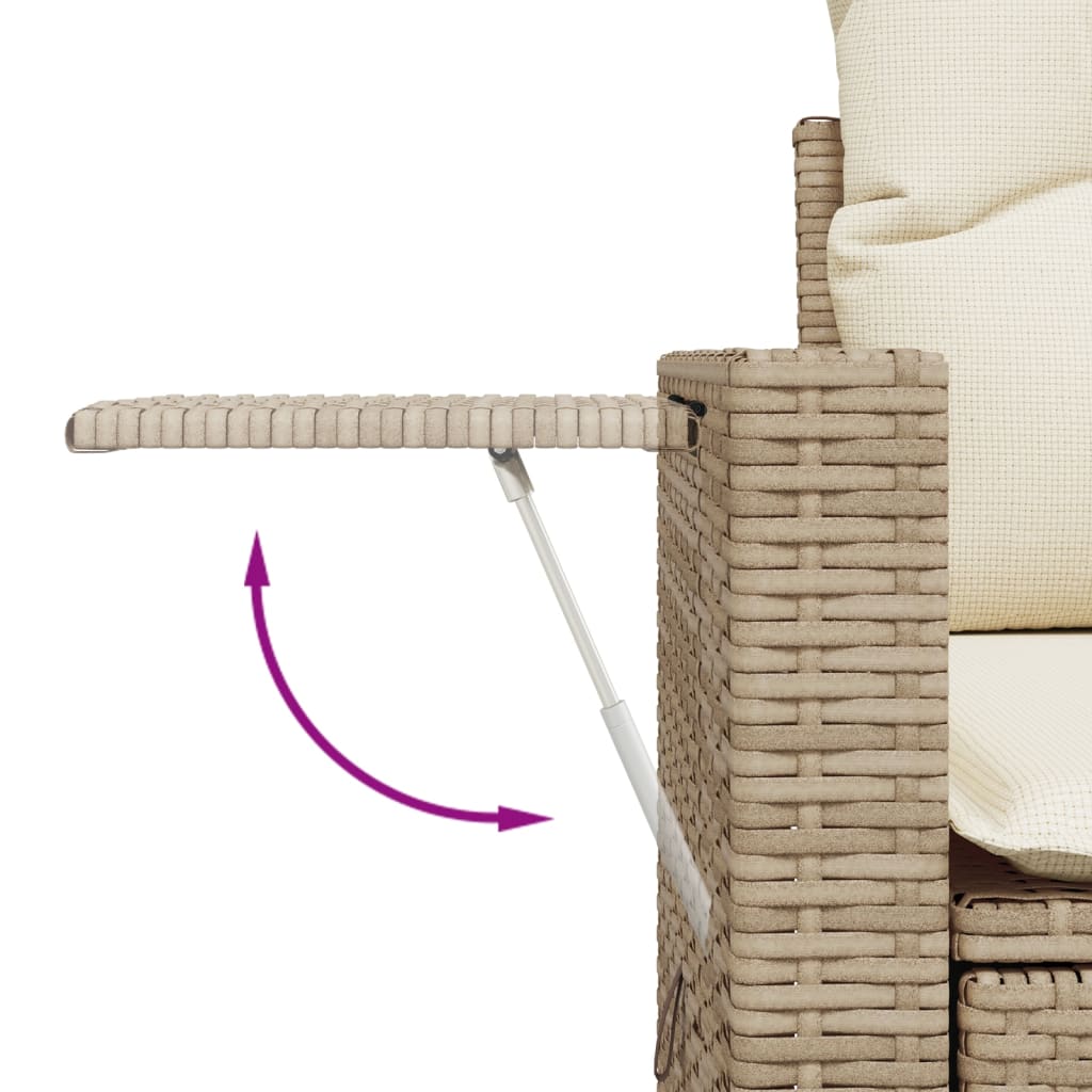 Tuinbank 2-Zits Met Kussens Poly Rattan