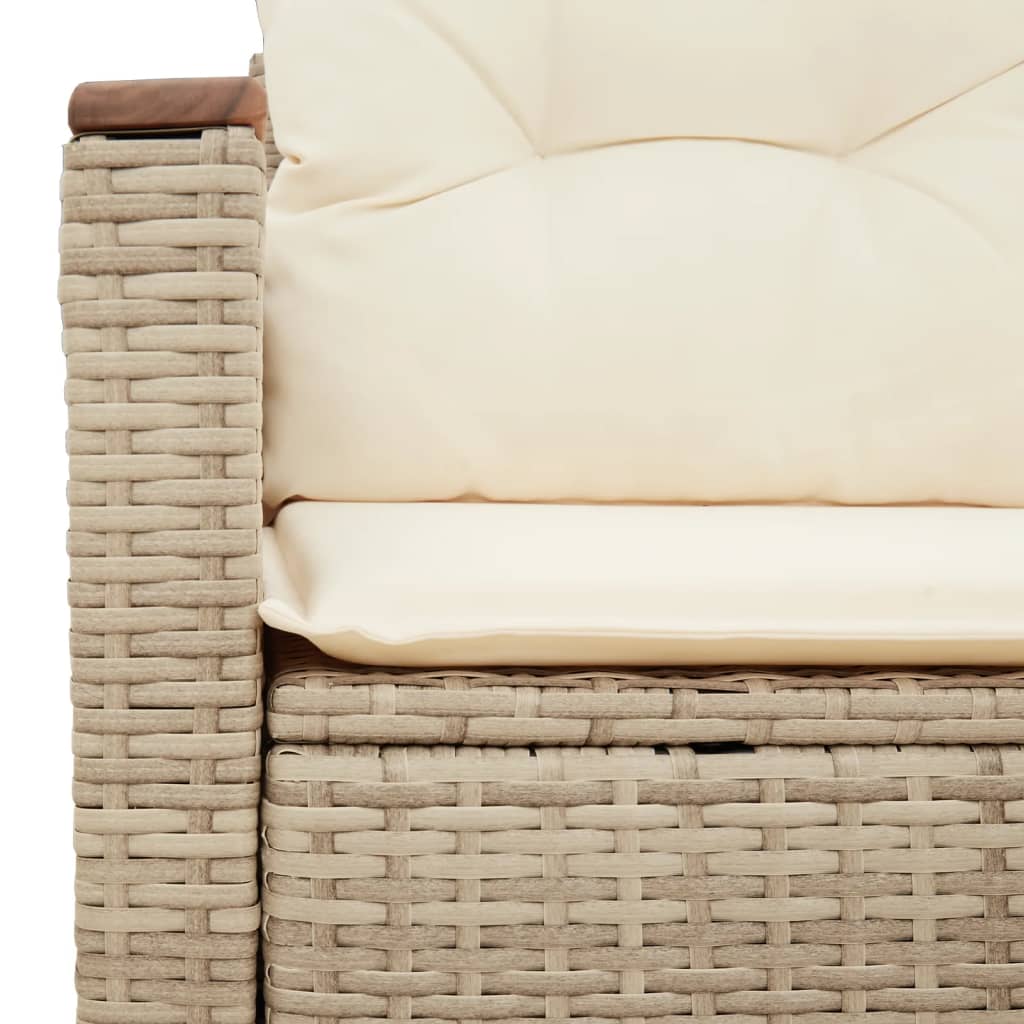 Tuinbank 2-Zits Met Kussens Poly Rattan