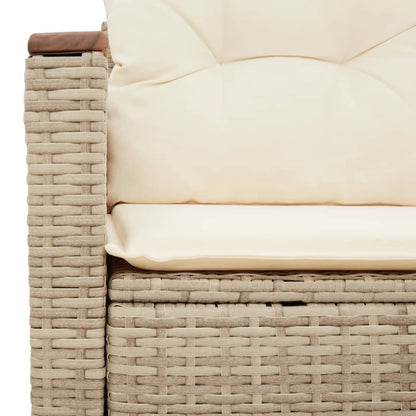 Tuinbank 2-Zits Met Kussens Poly Rattan