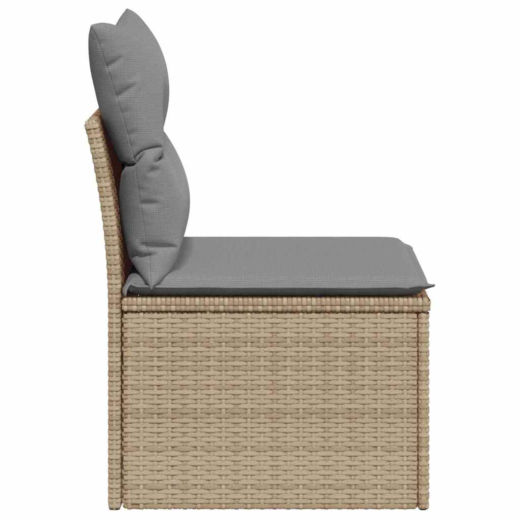 Tuinbank Zonder Armleuning Met Kussens Poly Rattan