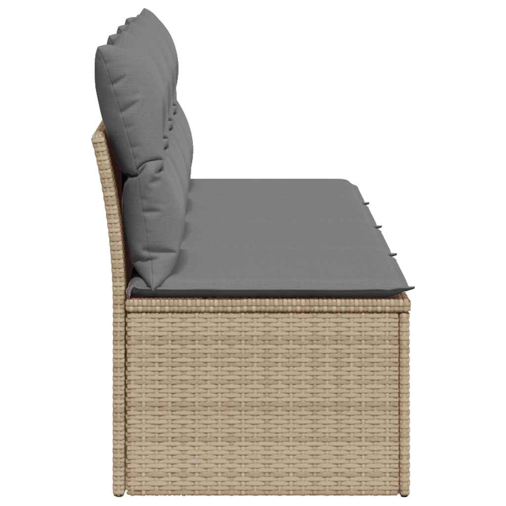 Tuinbank 4-Zits Met Kussens Poly Rattan