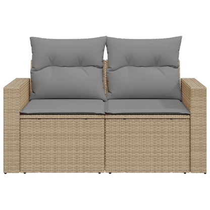 Tuinbank 2-Zits Met Kussens Poly Rattan