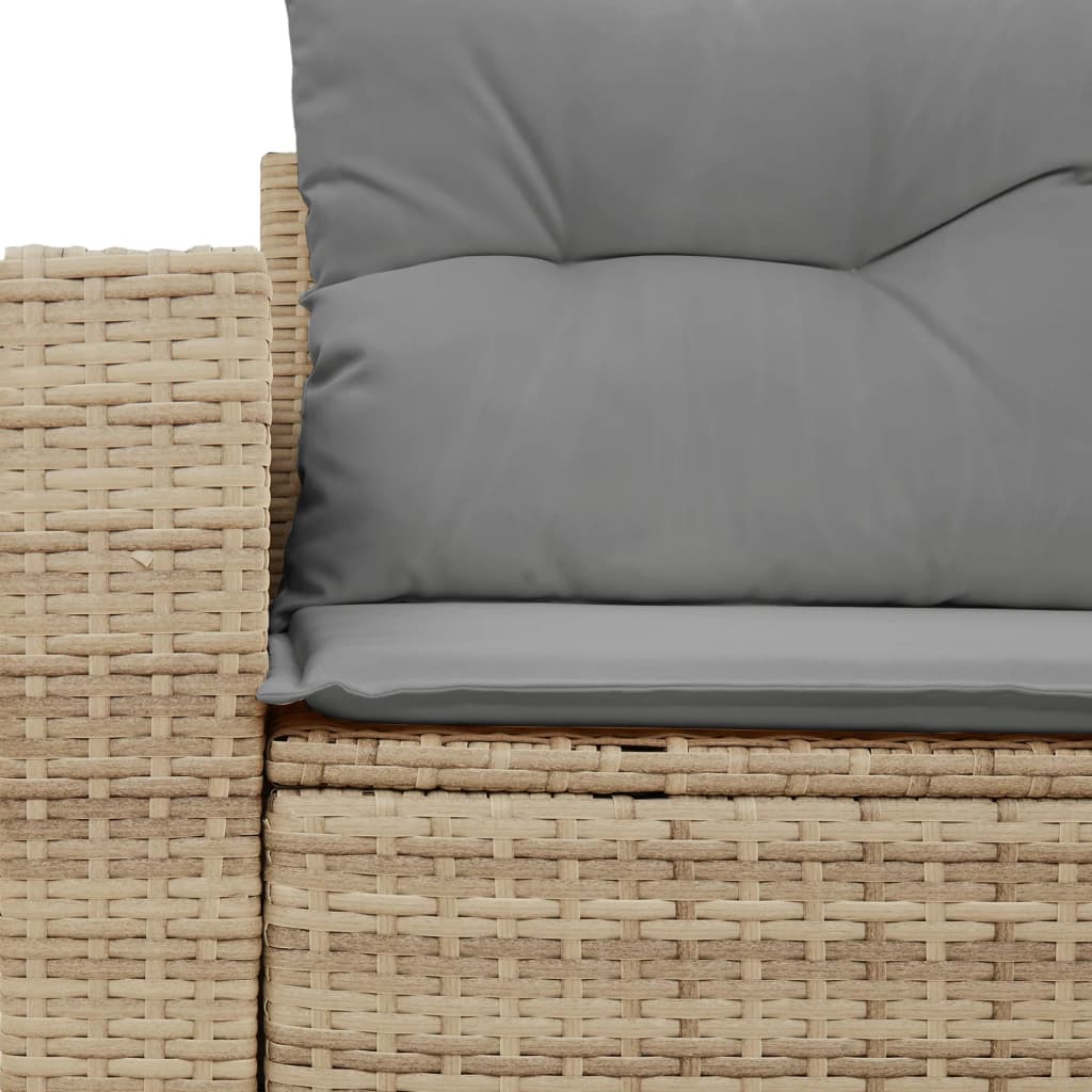 Tuinbank 2-Zits Met Kussens Poly Rattan