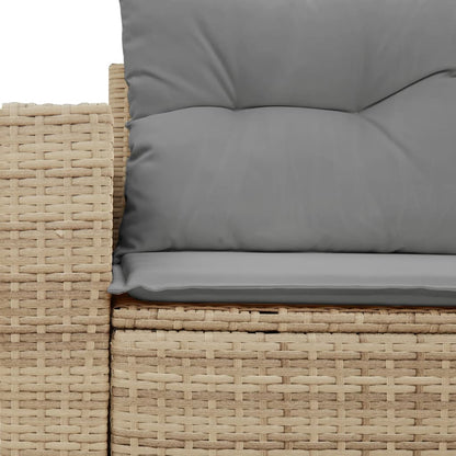 Tuinbank 2-Zits Met Kussens Poly Rattan