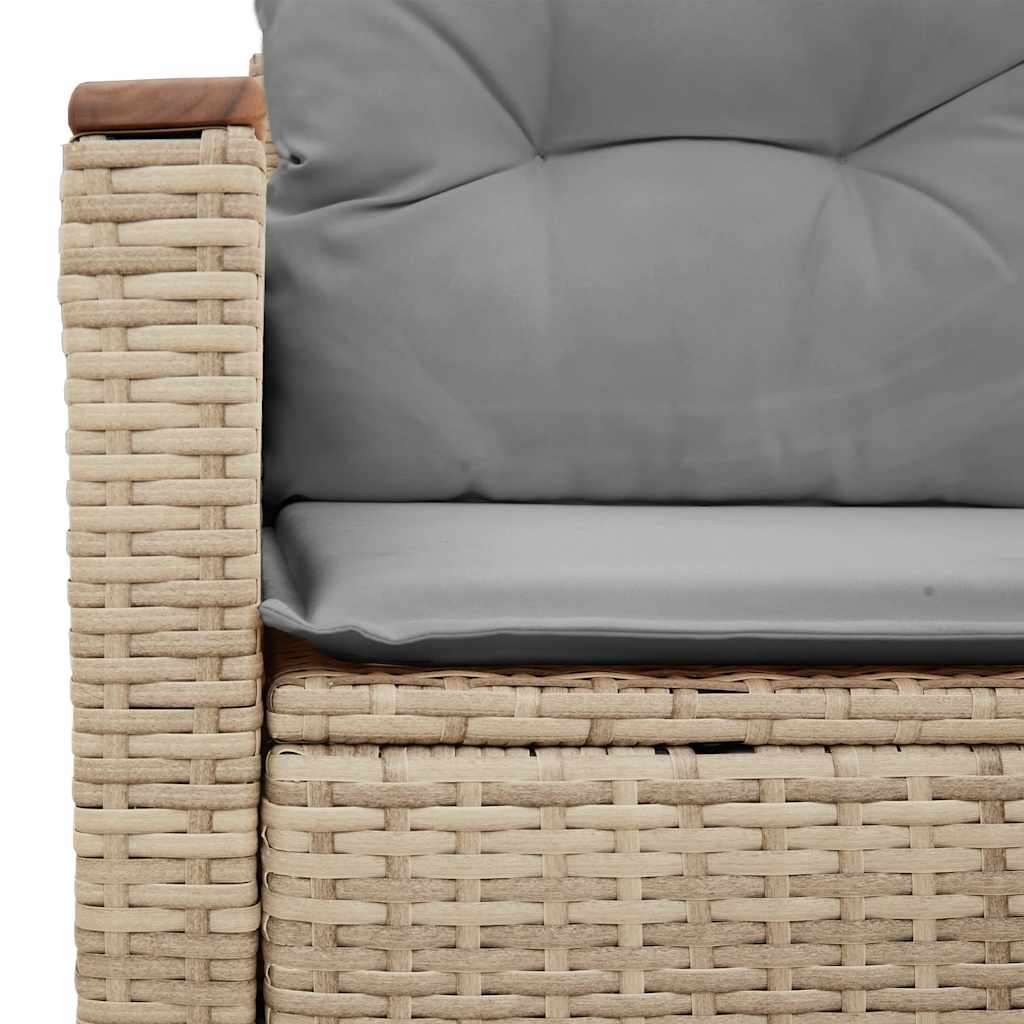 Tuinbank 2-Zits Met Kussens Poly Rattan