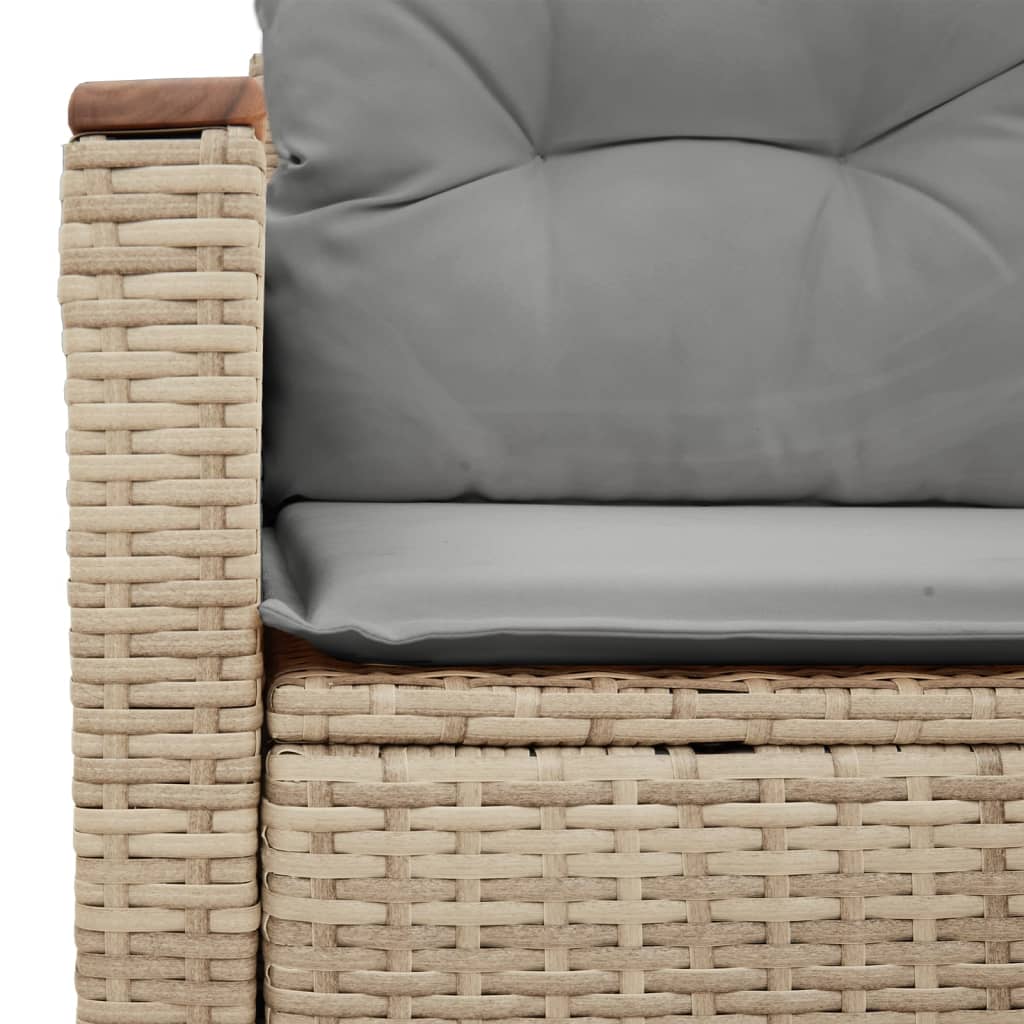 Tuinbank 2-Zits Met Kussens Poly Rattan