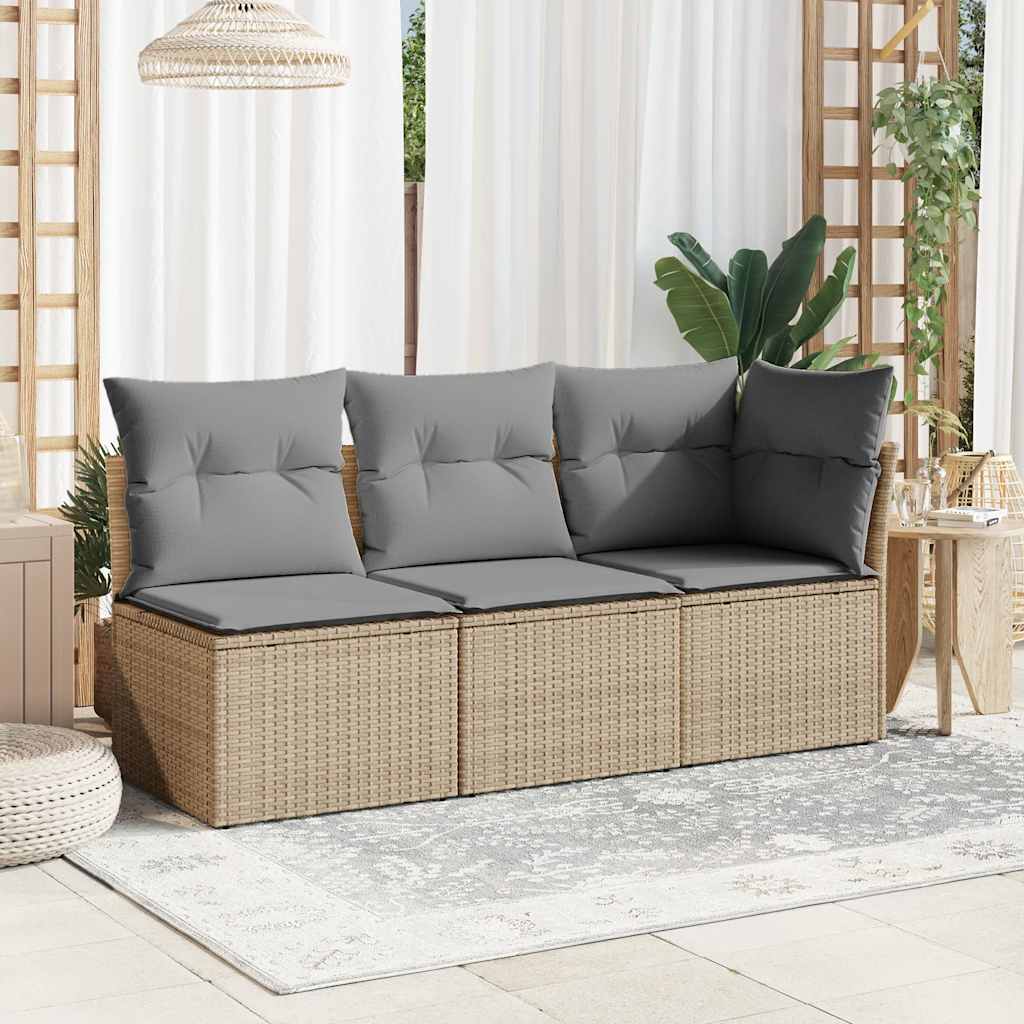 Tuinstoel Zonder Armleuning Met Kussens Poly Rattan