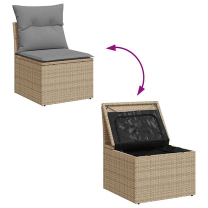 Tuinstoel Zonder Armleuning Met Kussens Poly Rattan