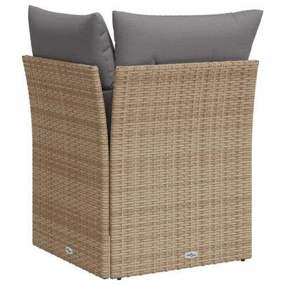 Tuinhoekbank Met Kussens Poly Rattan